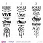 Sorri... Vive... Ama... Vinil Decorativo Parede! Autocolante para parede - Viart.pt - 5