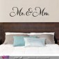 Mr. & Mrs. | Mrs. & Mr. | Mr. e Mrs....  - Vinil Decorativo Parede! Autocolante Adesivo. Vinis Decorativos - Viart.pt - 1