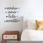 Sonha... ama... luta... acredita... Vinil Decorativo Parede! Autocolante Adesivo. Decoração parede. Wall Sticker - Viart.pt -2