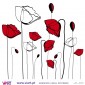 Conjunto de 14 flores - Vinil Autocolante para Decoração - Viart -2