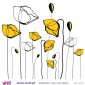 Set of 14 flowers - Wall stickers - Vinyl decoration - Viart -3