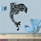 Floral Dolphin - Wall stickers - Vinyl decoration - Viart -1