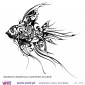 Floral Fish - Wall stickers - Vinyl decoration - Viart -4