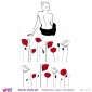 Woman with 21 flowers - Wall stickers - Vinyl decoration - Viart -3