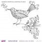 Floral bird!  - Wall stickers - Vinyl decoration - Viart -4
