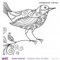 Floral bird!  - Wall stickers - Vinyl decoration - Viart -5