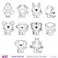 Set of 9 animals! - Wall stickers - Vinyl decoration - Viart -2