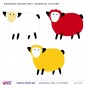 Frolicking sheep! - Wall stickers - Vinyl decoration - Viart -4