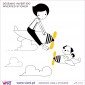 Menino e cãozinho de avião- Vinil Adesivo para Decoração - Viart -3