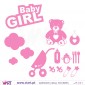 BABY GIRL set! - Wall stickers - Baby room - Viart -2